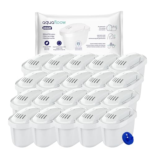 Wasserfilter Kartuschen Aquafloow Kompatibel mit BRITA Maxtra+ Filter, Britta Wasserfilter Kartuschen, 20er Pack
