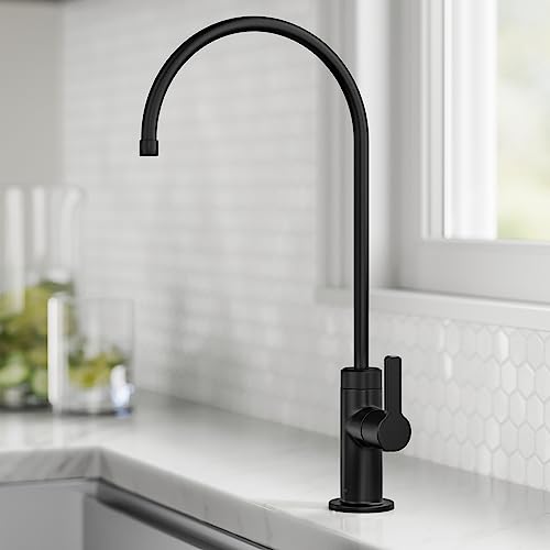Image of KRAUS Oletto Single Handle Drinking Water Filter Faucet for Reverse Osmosis or Water Filtration System in Matte Black, FF-103MB