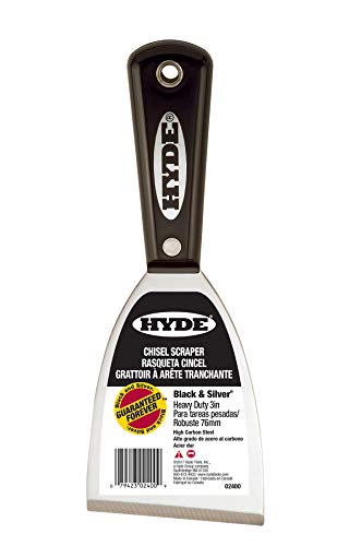 Hyde 02400 2400 Stiff Chisel Scraper, 3" #TOP20