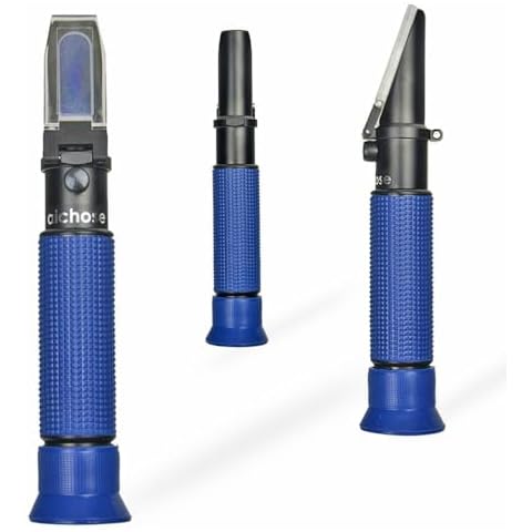 Aichose Salinity Refractometer for Seawater and Marine Fishkeeping Aquarium, Saltwater Pool, with ATC Function, Dual Scale: Salinity 0-100‰ and Corresponding Specific Gravity Cover