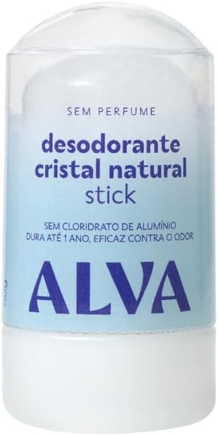 Desodorante Cristal Stick Alva 60g Vegano sem Alumínio