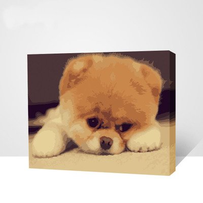 Made4u[ Animal series 4 [ 20" ] [ Wood Framed ] Paint By Numbers Kit with Brushes and Paints for Adult (Dog A THSJ069)