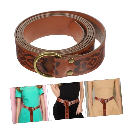 PartyKindom Renaissance Sword Belt Vintage Gothic Style Embroidered Medieval Belt Performance Accessory3