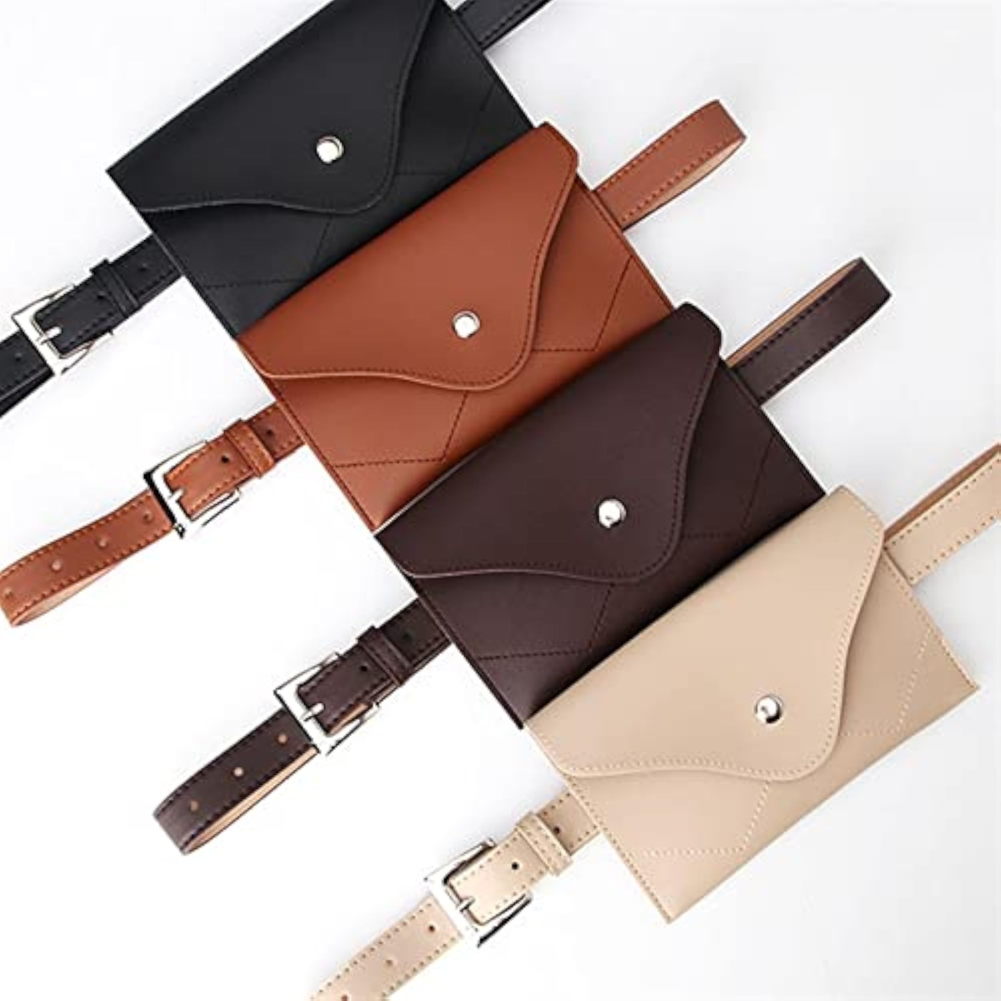 PU Leather Women's Waist Bag, Vintage Phone Pouch
