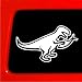 Dinosaur eating jesus fish darwin evolution atheist car bumper sticker funny