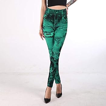 Leggings Jeans Leggings Colored Hip-hop 