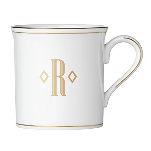 Lenox Federal Gold Block Monogram Dinnerware Mug, R