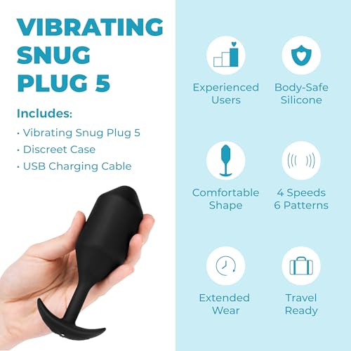 Image of b-Vibe Vibrating Snug Plug 1 - Butt, Sex Toys (Black / 6.5 inch - XX-Large)