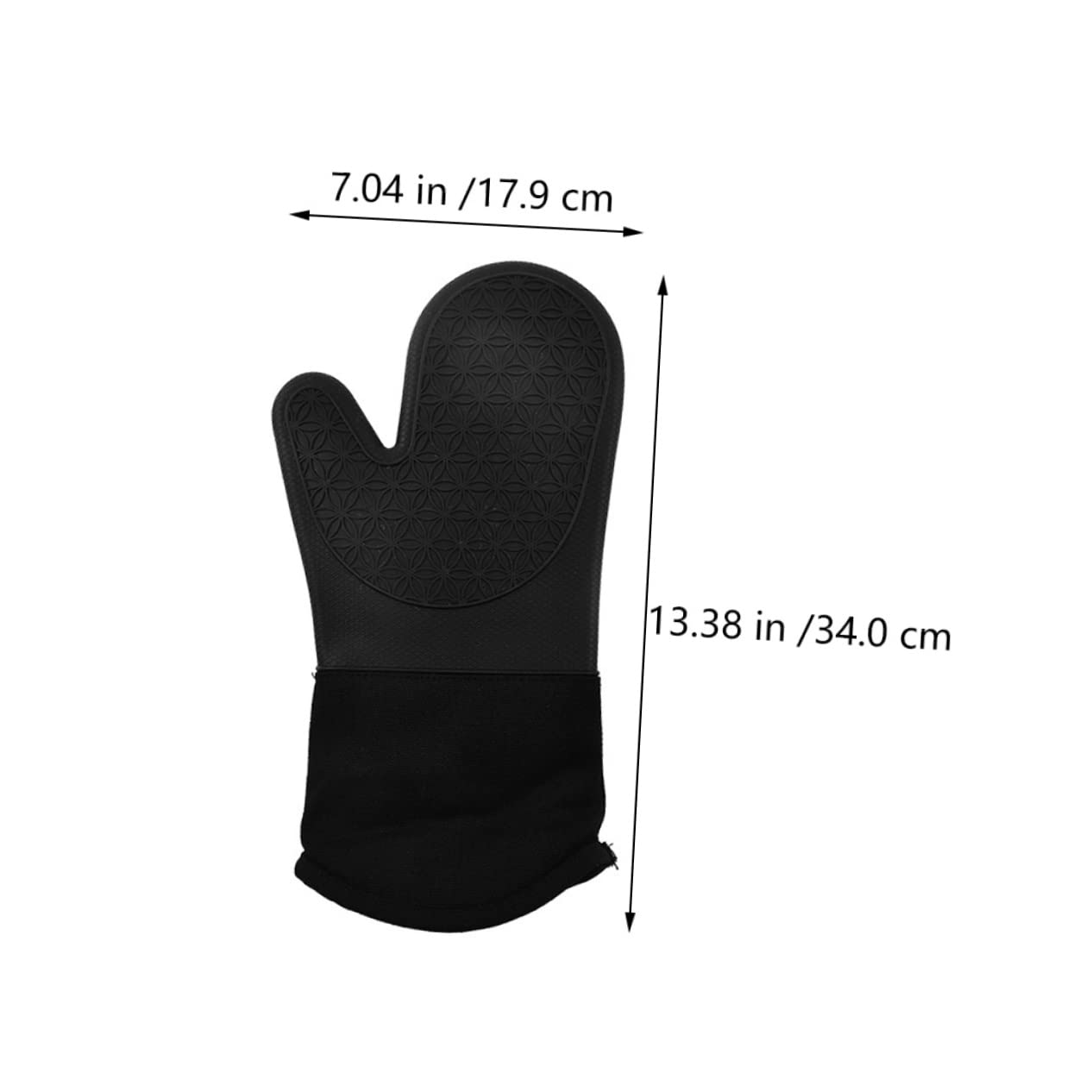 STOBAZA Thickened Silicone Oven Mitts Heat Resistant Microwave Gloves for Cooking Non Slip Grip Kitchen Essential for Baking Grilling and Handling Hot Dishes