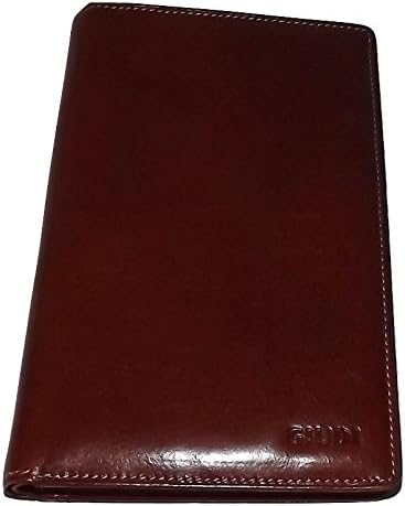 Giudi Italia Men's Tuscan Leather Breast Pocket Secretary Travel Wallet Maroon