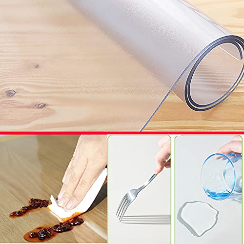 Nappe Transparente Anti-Chaleur et Tapis de Table Mate Antidérapante - 4