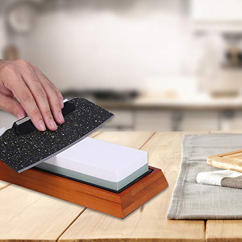 Gecheer 1000/3000 grit sharpening pedra de dupla face mó para pedra cortador de cozinha ao ar livre
