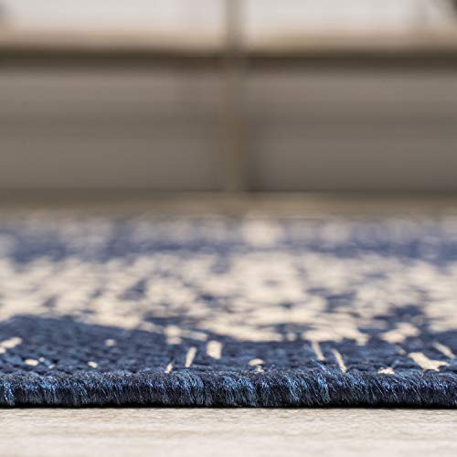 JONATHAN Y Ornate Medallions Indoor Outdoor Runner Rug 2X8 Navy/Beige, Tuscany for Backyard, Patio, Porch, Easy-Cleaning, High Traffic, Pet-Friendly, Non-Shedding (SMB121A-28) - Image 6