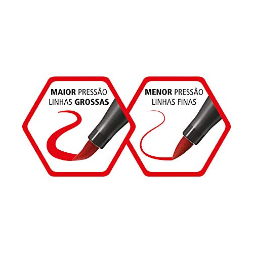 Caneta Stabilo Pen 68 Brush, VM Escuro, Blister c/1 unidade