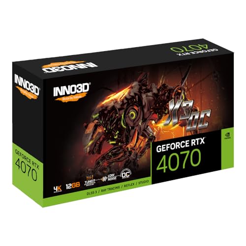 Image of INNO3D Geforce RTX 4070 X3 OC 12GB GDDR6X 192-Bit I Pci E X4 Gaming Graphic Card - N40703-126XX-185252L