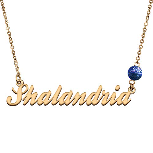 HUAN XUN Custom Choker Birthstone Shalandria Name Necklace Best