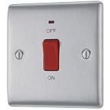 BG Electrical Switched Cooker Control Unit with a Power Indicator, 45 Amp, Brush...
