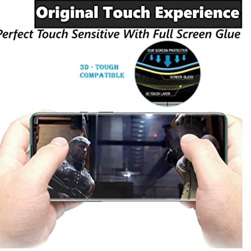 Image of For Samsung Galaxy S21 Ultra UV Screen Protector Tempered Glass [HD Clear Ultrasonic Fingerprint Support 3D Curved Scratch Resistant Bubble-Free] CLEAR