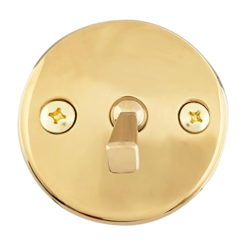 Westbrass A92-01 3-1/8" Trip Lever Bathtub and Shower Drain Kit with 2-Hole Overflow Faceplate, Polished Brass by Westbrass - Image 3