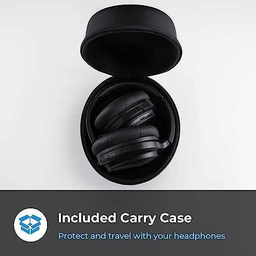 Image of SE7 Hybrid Active Noise Cancelling Over Ear Headphones, ENC Calls, Deep Bass, Bluetooth 5.2, 30H Playtime, Jet Black