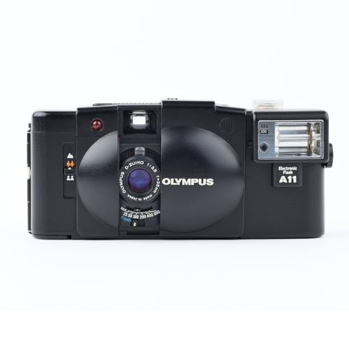 Olympus XA2 35MM Rangefinder film camera with Flash attachment. For Color & B&W film (Renewed)
