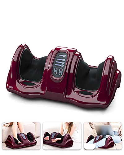 Arlime Foot Massager Machine With Remote Shiatsu Foot Massager For Pain Relief, Plantar Fasciitis, Blood Circulation, Calf And Foot Massager Deep Kneading For Calf Leg Ankle, 4 Massage Modes, Burgundy #TOP18