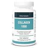 EXVital Collagen 1000, 120 Tabletten mit 100% Kollagen Hydrolysat, 1000 mg Collagen Typ I & II pro Tablette, angereichert mit Magnesium, ohne Zusätze, hochdosiert & in Deutschland hergestellt