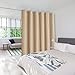 NICETOWN Room Dividers Curtains Screens Partitions, Extra Wide Grommet Top Handing Room Dividers Blackout Curtain Panel for Apartment, Studio (Biscotti Beige, Single Pack, 8ft Tall x 10ft Wide)
