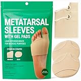 Metatarsal Pads for Women & Men – Gel Ball of Foot Cushions for Pain Relief – Bunion Pads, Callus Cushions & Corn for Shoes – Reusable Metatarsalgia Insoles for Forefoot Support, 2 Pairs