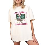 Silly Goose Teacher Club T-Shirt for Women - Whimsical Teacher Humor Apparel - Educational Fun with Math Jokes - Perfect Classroom Style for Back to School - Playful Fashion Gift for Female Teachers