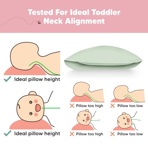 image for KeaBabies Toddler Pillow with Pillowcase - 13x18 My Little Dreamy Kids