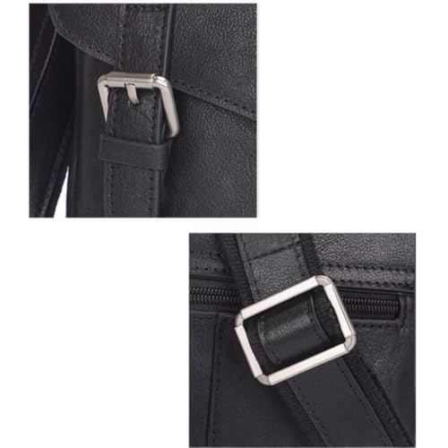 Mens Genuine Leather Shoulder Bags Messenger Bags Crossbody Bags Casual Daypacks Waist Packs(Brown)4