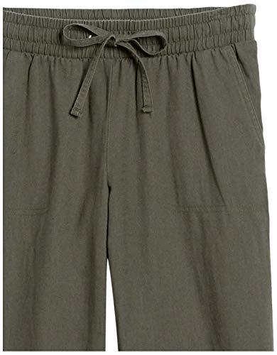 Amazon Essentials Women's Linen Blend Drawstring Wide Leg Pant (Available In Plus Size), Dark Olive, Small #TOP4