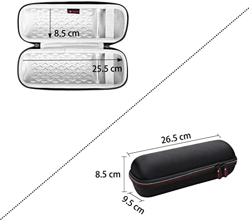 XANAD Case for JBL Flip 6 / JBL Flip 5 Portable Bluetooth Speaker,Hard Carrying EVA Storge Bag - Black(White Lining)