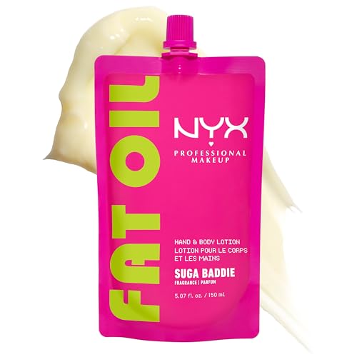 NYX PROFESSIONAL MAKEUP Fat Oil Hand & Body Lotion in Suga Baddie Vanilla Lotion with 24HR Hydration Lightweight Body Moisturizer With Avocado Oil Vegan & Cruelty-Free