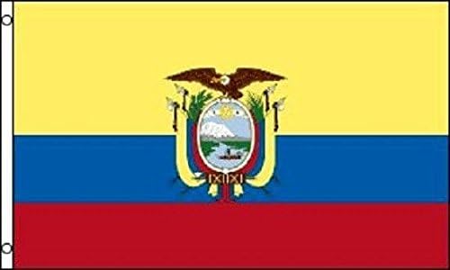 Bandera de Ecuador de 3 x 5 pulgadas, banderín sudamericano, banderín para interiores y exteriores, color vivo y resistente a la decoloración UV y