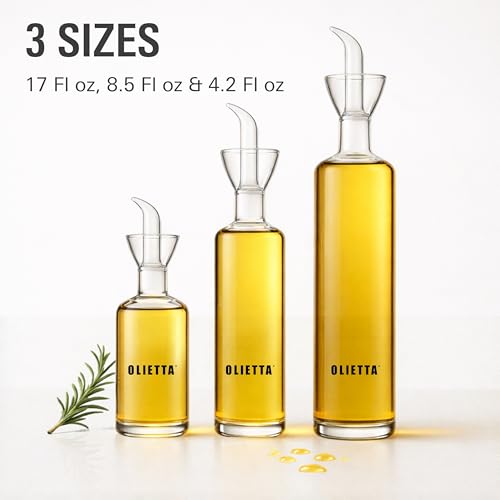 Olive Oil Dispenser Bottle 8.5 fl oz - Borosilicate Glass Non-Drip Pourer by Olietta - Used condition - Image 7