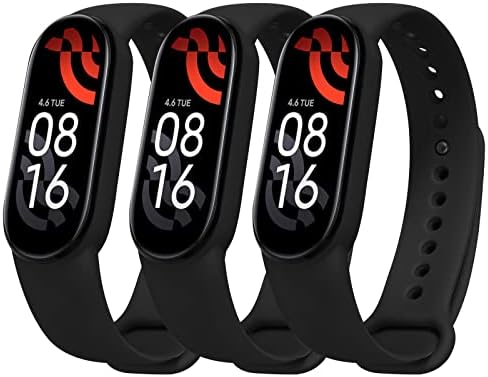 Ainiv Strap Replacement Compatible with Xiaomi Mi Band 7/Mi Band 6/Mi Band 5/Mi Band 4/Mi Band 3, 1/2/3/20pcs Silicone/Knitted/Stainless Steel Replacement Watchband Adjustable Sports Strap