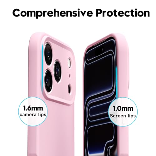 Svanove Svaove for iPhone 17 Pro Max Phone Case Liquid Silicone, Thin Ultra Slim Minimalist Phone Cover, Girly Cute Plain Bright Solid Color Matte Soft Rubber Jelly Gel Plastic TPU Bumper, Light Pink by Svanove - Used condition - Image 5