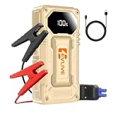 EVLIVE Arrancador de Coche 2000A - Arrancador de Batería Portátil 12V (hasta 9L Gasolina/8.5L Diésel) - Power Bank con Carga Rápida, Linterna LED 3 Modos, Pinzas Inteligentes