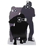 Fun Express 40' x 65' Paparazzi Silhouette Cardboard Cutout Stand-Up Decoration - Great for Prom, Grand Events and Work Events