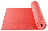 BODYMATE Yogamatte Universal Pepper-Red - Größe 183x61cm – Dicke 5mm – Schadstoffgeprüft frei von Phthalaten, BPA, Schwermetallen – Trainings-Matte für Fitness, Yoga, Pilates, Functional