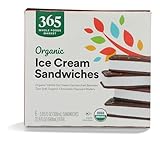 365 by Whole Foods Market, Ice Cream Sandwiches Organic 6 Count, 21.9 Fl Oz