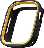 【elago】 Apple Watch Series 9 8 7 41mm SE 40mm 対応 ケース フレーム 付け替え 可能 TPU 保護ケース Appleウォッチ 保護カバー [ AppleWatch アップルウォッチ 41 & 40 mm 各種 対応 ] DUO CASE ブラック/イエロー