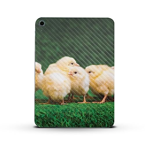 Image of MightySkins Carbon Fiber Skin Compatible with Apple iPad 10.9 inch 10th Gen (2022) Full Wrap Kit - Group of Chicks | Protective, Durable Textured Carbon Fiber Finish | Easy to Apply | Made in The USA