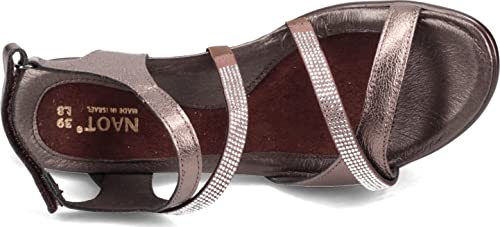 Naot Women's Innovate Heel Radiant Copper Lthr/Brown W/Copper Rhinestones 10-10.5 N-M Us #TOP4