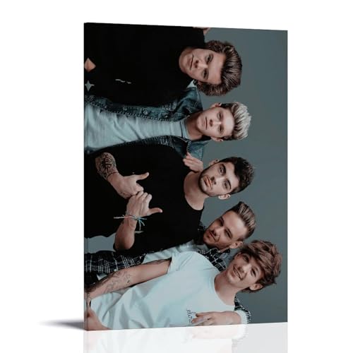 TUWQYEQ One Direction(8) Póster de pared estético de lona para habitaciones, 30 x 45 cm, marco estilo 2