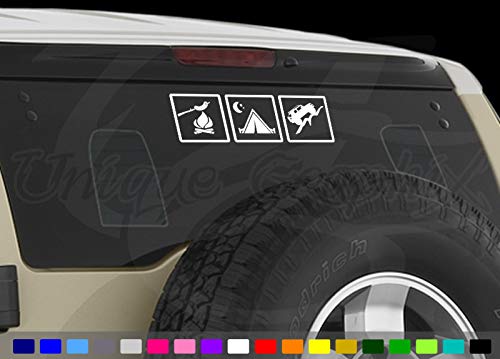 FJ Cruiser Car Window Decal Sticker - 6 Inch Premium Vinyl, 20 Color Options (Default White) - View #10