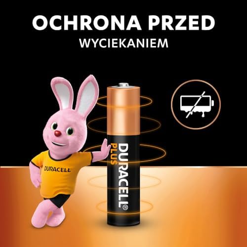 Duracell Plus AAA (12 sztuk) - baterie alkaliczne 1,5 V - nawet o 100% dłuższe życie - niezawodna moc dla urządzeń codziennego użytku - opakowanie bez plastiku - 10 lat przechowywania - LR03 MN2400