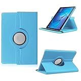 Schutzhülle passend für CSL Panther Tab 10 Tablet Alle 10-10,1-11 Zoll Geräten Hülle Tasche mit Standfunktion 360 Grad Tablethülle Schutz Cover 360° drehbar Türkis Hellblau